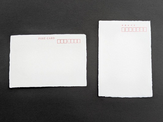 牛乳パック100％の無地はがき
縦と横