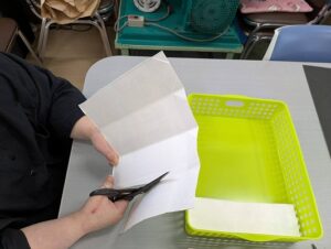 牛乳パックから紙　ステップ１