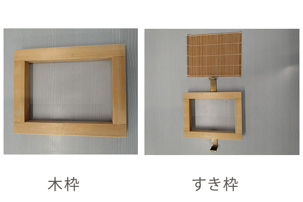 紙すきにつかう枠